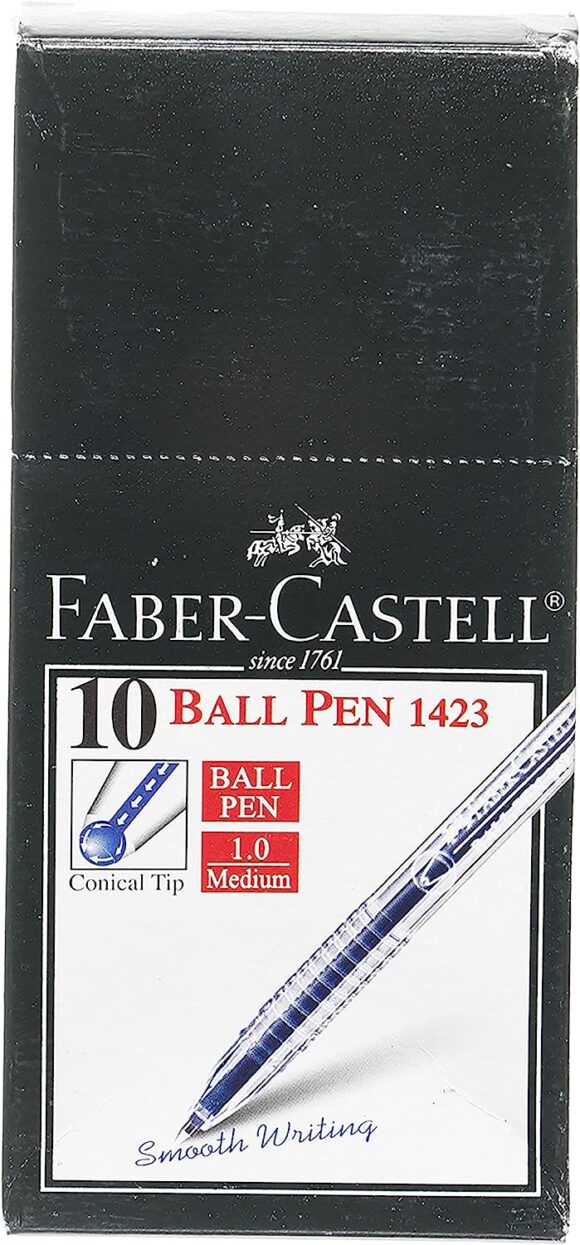 Faber- castell ballpoint Black pen  1,0mm pack of 10