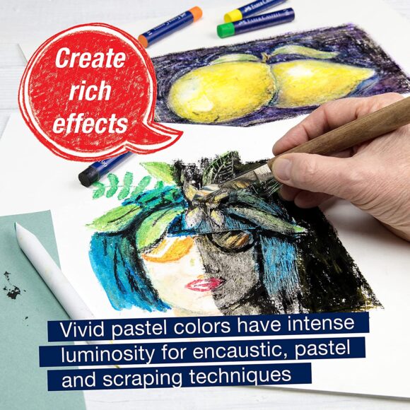 ⁦Faber Castell Oil Pastel Crayons pack of 12 (27 12)⁩ - الصورة ⁦3⁩