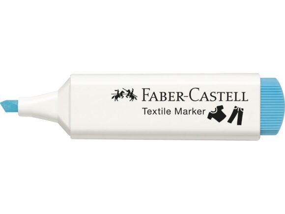 ⁦Faber Castell Textile fabric Marker  baby blue⁩ - الصورة ⁦2⁩