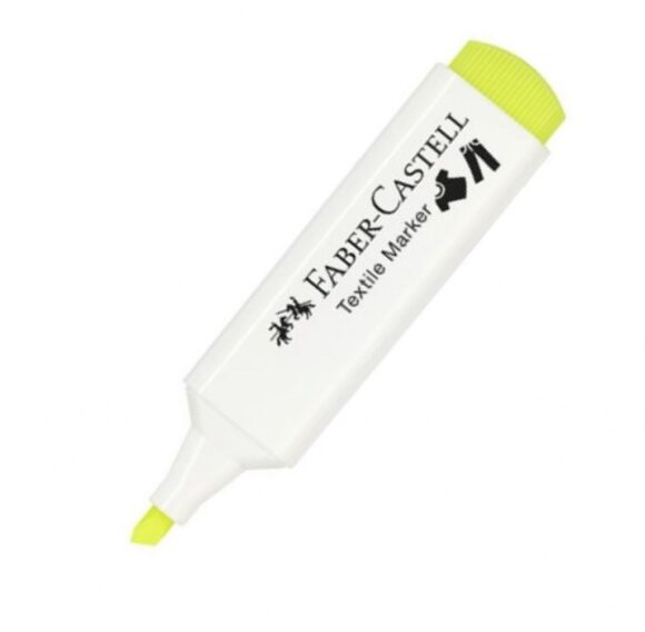 ⁦Faber Castell Textile fabric Marker neon yellow⁩ - الصورة ⁦2⁩
