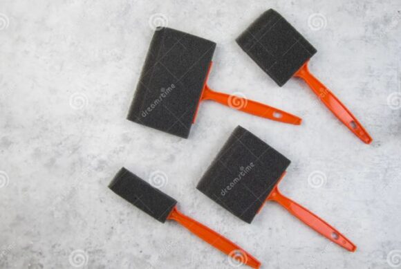 foam paint brush black sponge 4pc