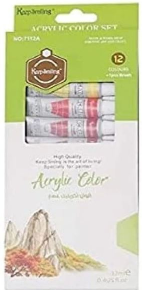 Keep Smiling Acrylic Color Set 12 . 12ml with Brush