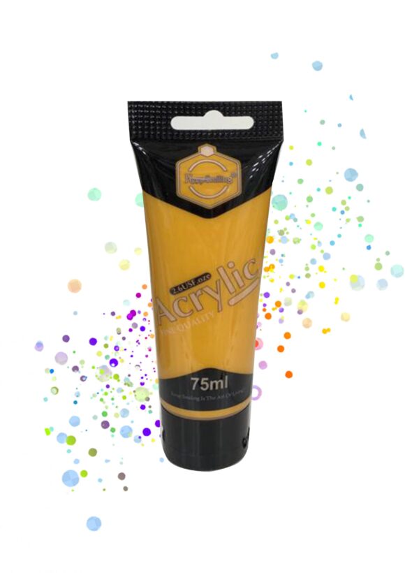Keep Smiling Acrylic Paint Tube 75 ML -Gold
