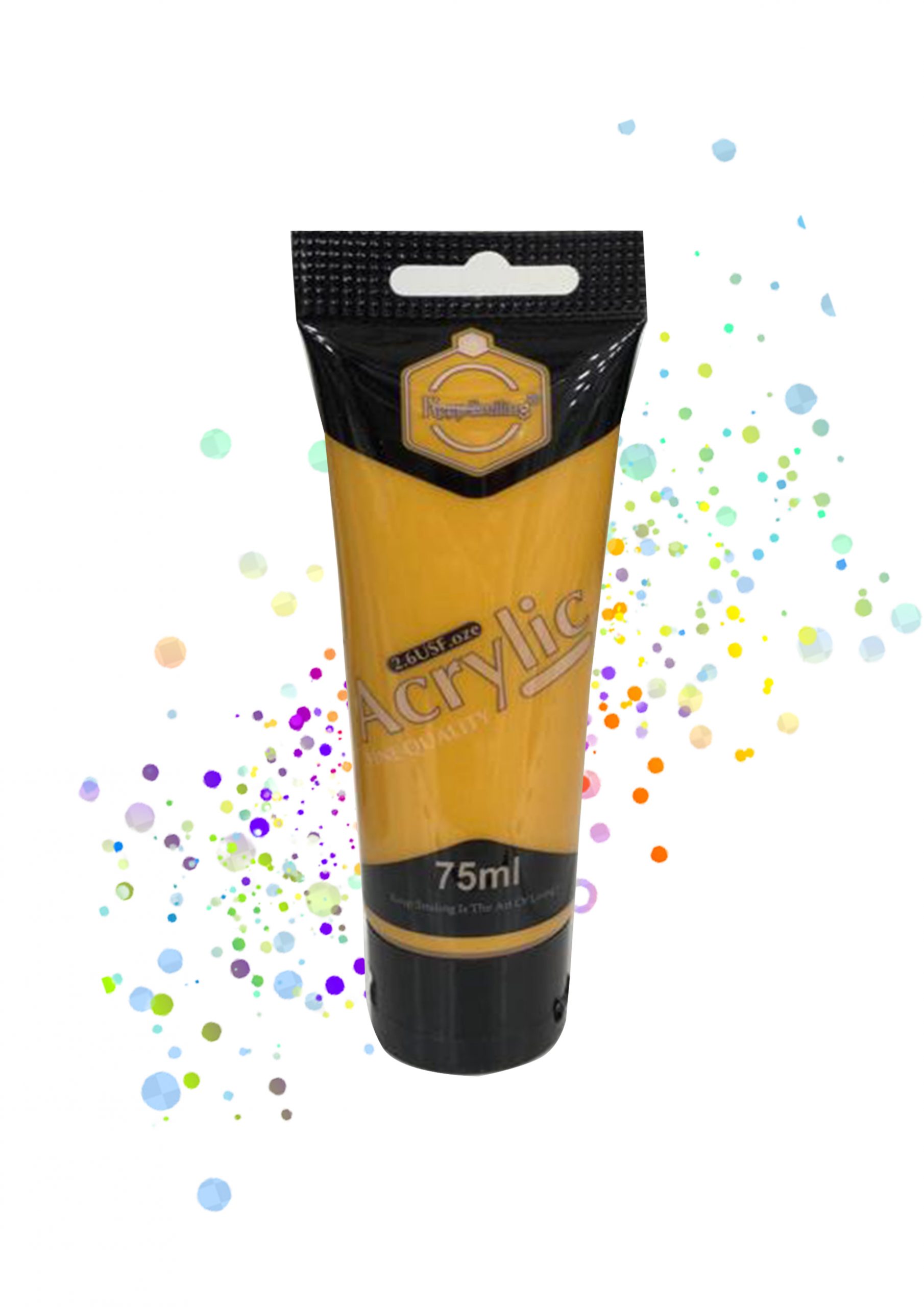 Keep Smiling Acrylic Paint Tube 75 ML -Gold
