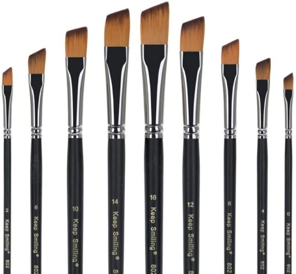 ⁦KEEP SMILING ARTIST ANGLE BRUSH 802 SET 13 PCS⁩ - الصورة ⁦2⁩