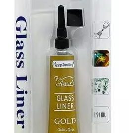 Keep Smiling Glass Tube Liner - gold
