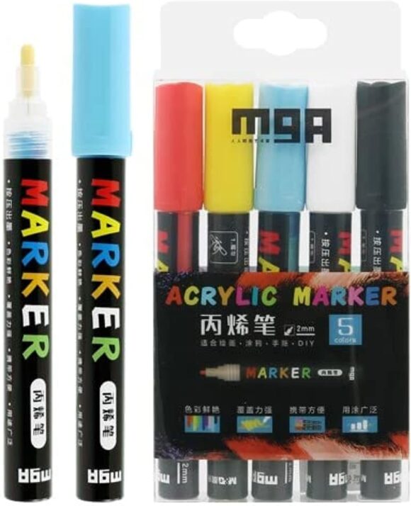 M&G ACRYLIC MARKER SET OF 5
