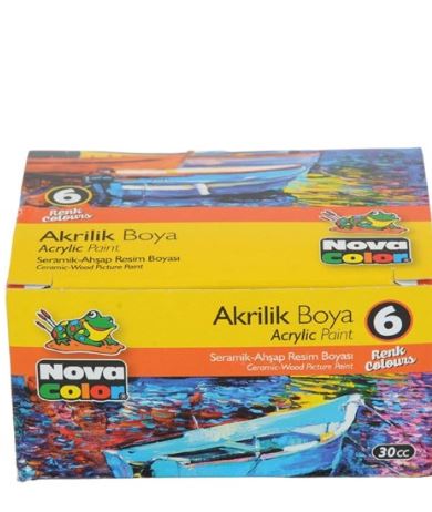 Nova Color Acrylic Paint Bottle 6 Pcs