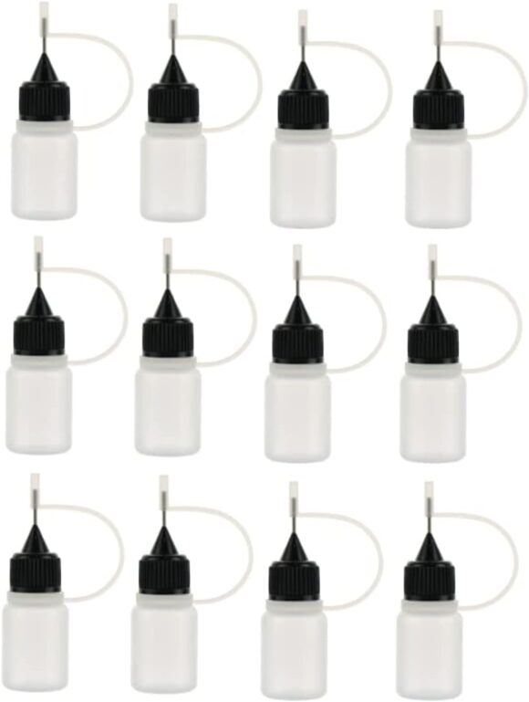 Plastic Squeezable Tip Applicator Bottle 12 PCS