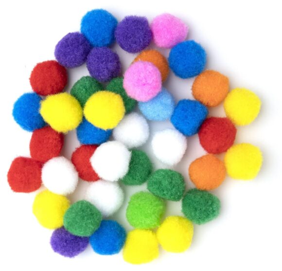 Pom -Poms balls -glitter