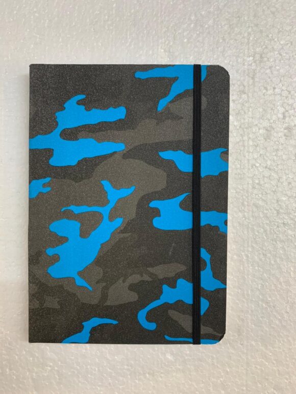Retro lined notebook camouflage