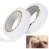 Self Adhesive  coloured Fabric - white