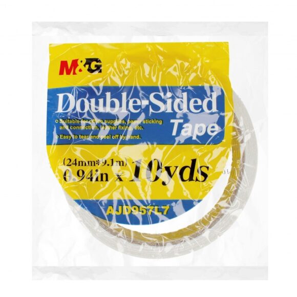 TAPE 2 SIDED 24MM/10M WHITE