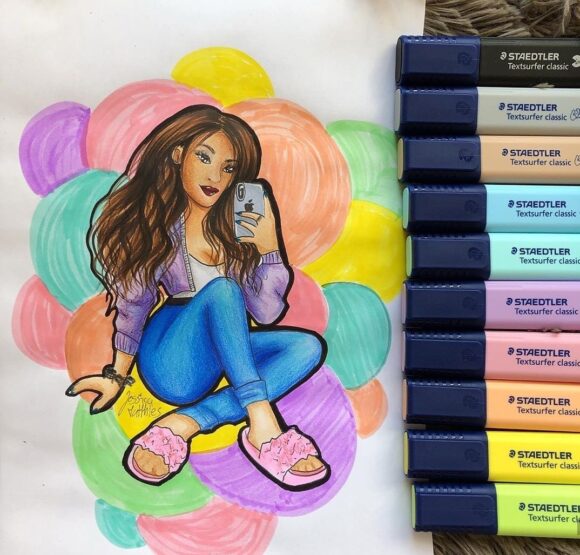 ⁦TEXTSURFER CLASSIC HIGHLIGHTER - STAEDTLER - BEIGE⁩ - الصورة ⁦3⁩