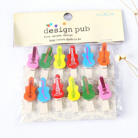 Wooden Photo  Clips- music