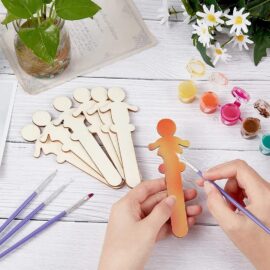 Wooden sticks in the different shapes
